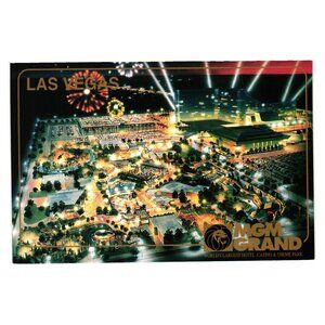 Vintage Postcard MGM Grand Casino Las Vegas Nevada Aerial Theme Park Gambling